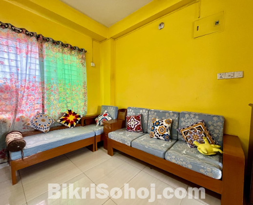 ✨ মেহগনি কাঠের সুন্দর সোফা সেট